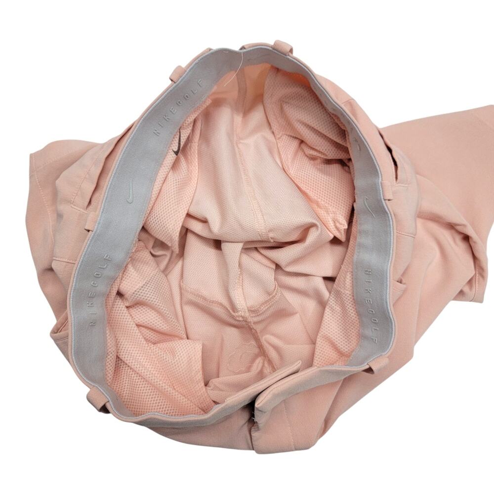 Nike Golf Shorts Mens 32 Pink Peach Dri-Fit Flat Front V-Notch Chino Active - Picture 4 of 10